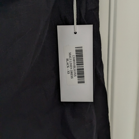 Reformation Maui Linen Dress NWT XS 0 Black - Picture 7 of 7